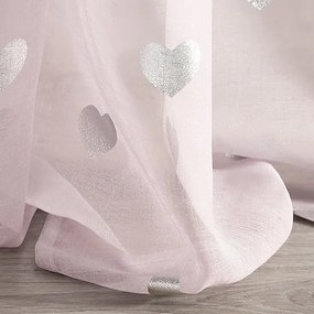 Detská záclona so srdiečkami Benay &#8211; ružová