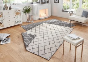 Obojstranný koberec Hanse Home Twin Malaga sivý / krémový