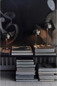 Tmavosivá LED stolová lampa na diaľkové ovládanie s kovovým tienidlom (výška 30 cm) Tim – Sirius