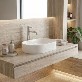 Rea Nadia, umývadlo na dosku 460x320x120 mm, biela lesklá, REA-U9249