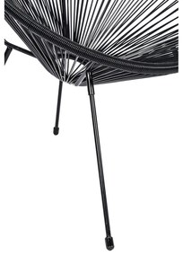 Čierne záhradné kreslo z umelého ratanu Bonami Selection Avocado