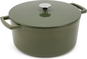Elmich Smaltovaný liatinový hrniec Ember 28 cm olivovozelený