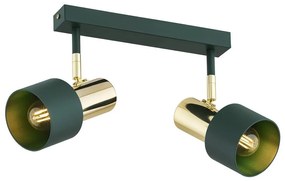 Argon 7114 - Bodové svietidlo DORIA 2xE27/15W/230V zelená/mosadz