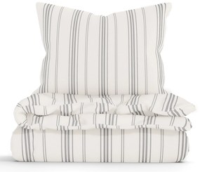 Bavlnené obliečky Natural - Prúžky šedé