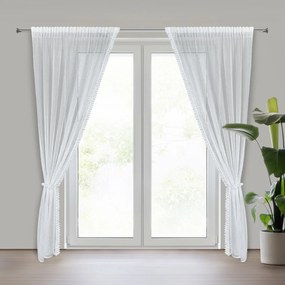ZÁCLONA NA PÁSKE ALEX, SADA 2KS 140X270 CM BIELA