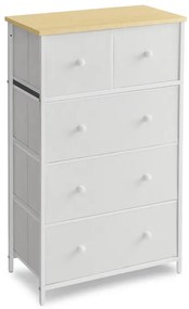 Autronic BONTEC Komoda 56x30x93cm, kov, šedá, AUK-E1051 GREY Farba: Biela