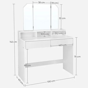 Toaletný stolík so zrkadlom RDT115W01