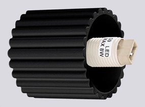 Čierne nástenné svietidlo ø 12 cm Orbital – Sollux