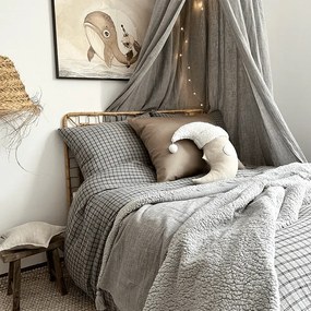 Baldachýn z organickej bavlny sivá melanž 50cm