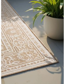 Vnútorný a vonkajší koberec v béžovej a slonovinovej farbe 160x230 cm Duet Kona – NORTHRUGS