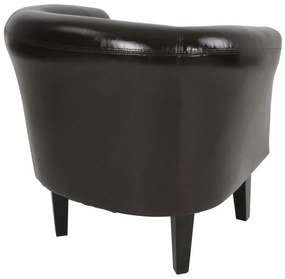 MIADOMODO Sada kresiel Chesterfield, 58 x 71 x 70 cm, hnedá