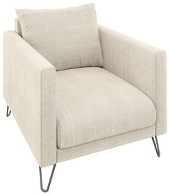 Krémové ženilkové kreslo Freya – Ropez