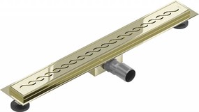 Mexen Flat M18 nerezový sprchový žľab  50 cm, zlatá, 1523050-15