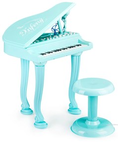 EcoToys Fortepiano organki keyboard pianíno s mikrofónom mp3, modrá HC490481