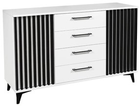 Komoda Brema biela/čierna