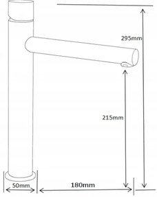 Mexen ELBA One - VYSOKÁ BATERIA UMYVADLOVÁ, Chrómová/Čierna, 74111-07