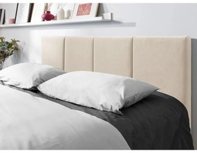 Béžová zamatová dvojlôžková posteľ Mazzini Beds Juniper, 160 x 200 cm