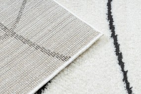 Dywany Łuszczów, Kusový koberec Mode 8522 abstract cream/black, 240x330, biela, chodba / predsieň