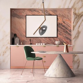 Toolight Toolight, závesné svietidlo 1xG9 APP1086-1CP, zlatá-šedá, OSW-00682