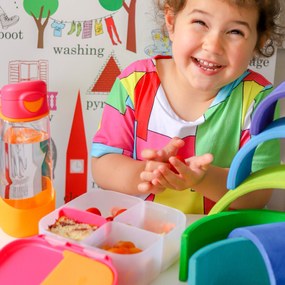 Desiatový box stredný - ružový/oranžový