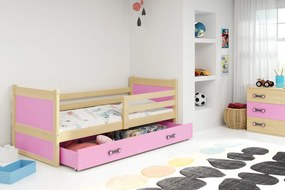 Detská posteľ RICO 1 / BOROVICA 185x80 Farba: Ružová
