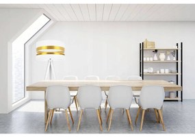 Stojacia lampa Intense Gold, 1x textilné tienidlo (výber zo 6 farieb), (výber z 5 farieb konštrukcie), (fi 35cm)