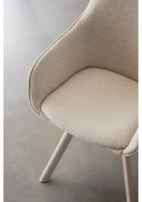Béžové čalúnené jedálenské kreslá v súprave 2 ks Alison – Rowico