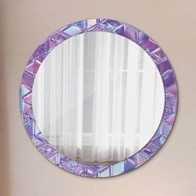 Okrúhle dekoračné zrkadlo s motívom Abstraktný surálny fi 90 cm
