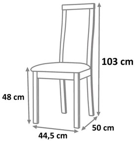 Tempo Kondela Drevená stolička, čerešňa/látka béžová, BONA NEW