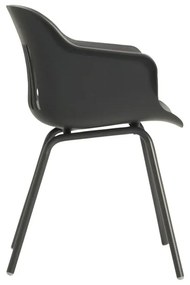 Tmavosivé plastové záhradné stoličky v súprave 2 ks Jill Rondo – Hartman