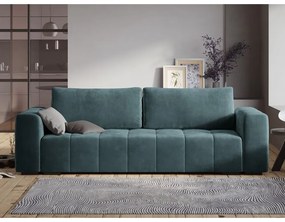 Modrá zamatová rozkladacia pohovka Milo Casa Luca