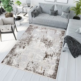 Béžovo-sivý dizajnový vintage koberec Šírka: 120 cm | Dĺžka: 170 cm