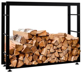 Stojan na drevo Keri V2 25x100x80, čierna