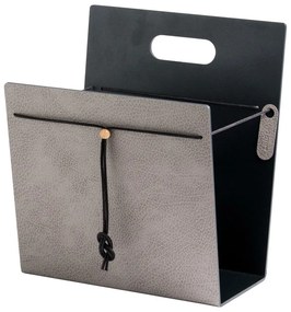 Kovový/z eko kože stojan na časopisy Hippo M – LIND DNA