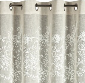 ZÁVES NA KRÚŽKOCH LILY 140X250 CM BÉŽOVÁ