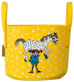 Úložný kôš Pippi and the horse 17l, žltý