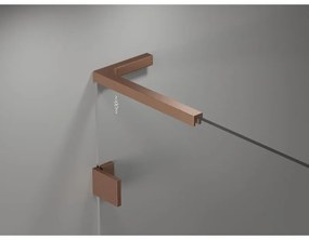 Mexen Lunar, L Duo výklopný sprchový kút 85 x 80 cm, 8mm číre sklo, profil medená matná, 834L-085-080P-65-00