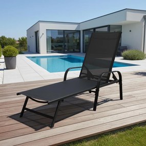 Polohovateľné relaxačné lehátko Avenberg MARGARITA čierna
