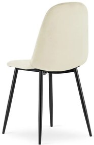Set dvoch jedálenských stoličiek ASTI zamatový béžový (2 ks)