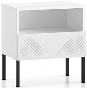 Nočný stolík Clearing 05 biela/čierna