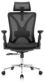 Kancelárska ergonomická stolička Neoseat STEVEN — čierna, nosnosť 150 kg
