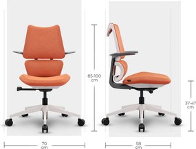 Ergonomická detská stolička MOSH Airflow 396 – oranžová