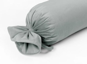 Biante Zamatový vankúš valec bonbon SV-029 Cementovo sivý 15x40 cm