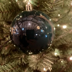 DECOLED Plastové gule, d. 8 cm, 20x tmavozelené