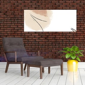 Obraz - Biela abstrakcia (120x50 cm)