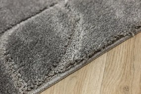 Kúpeľňový koberček Ivona sivý, línie