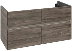 VILLEROY &amp; BOCH Collaro závesná skrinka pod umývadlo, 4 zásuvky, s LED osvetlením, 1196 x 498 x 603 mm, Stone Oak, C140B0RK