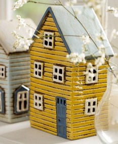 Ib Laursen Keramický svietnik Thorshavn Blue Door