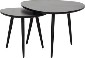 XXXLutz SADA KONFERENČNÝCH STOLÍKOV, čierna, drevo, kov, 74/68/45 cm Carryhome - Stolíky do obývačky - 001630024902