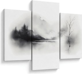 Obraz - Atramentová maľba krajiny (90x60 cm)